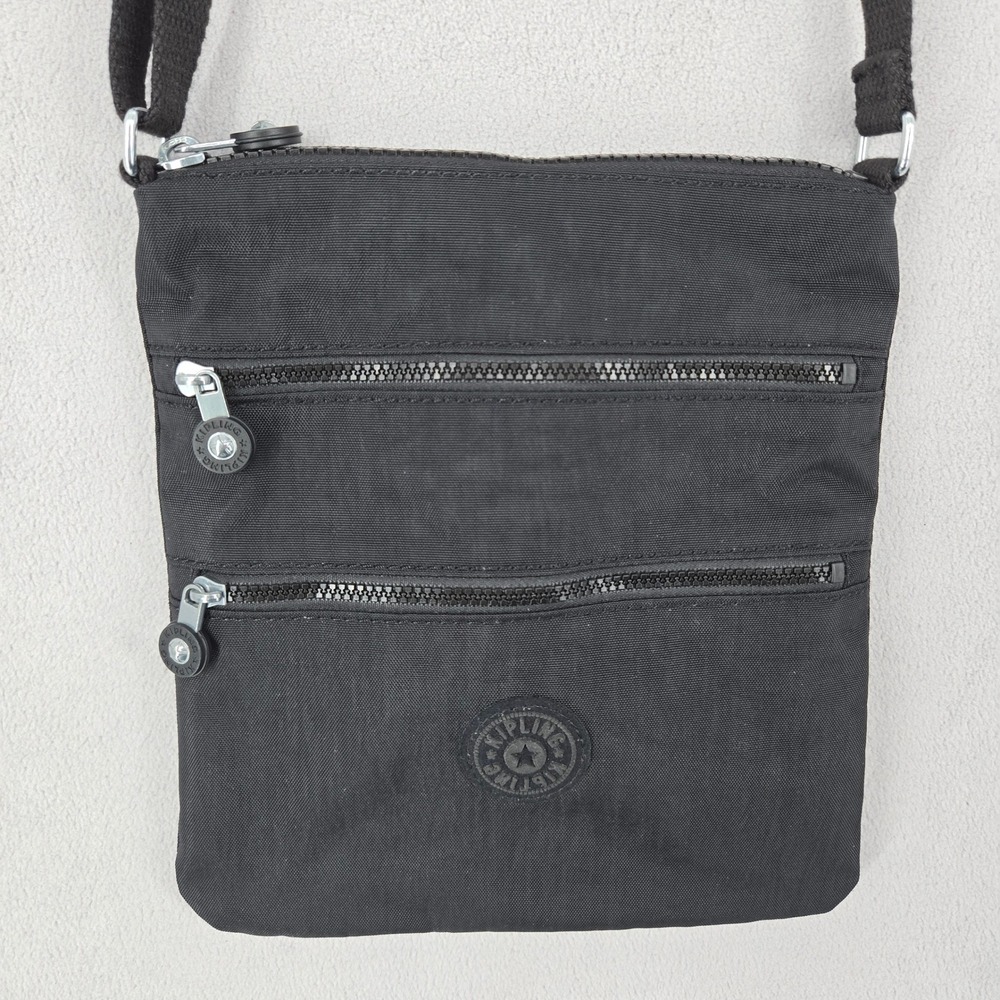 Kipling Womens‎ Black Small Crossbody Bag 4 Pocket Messenger Travel Gorpcore